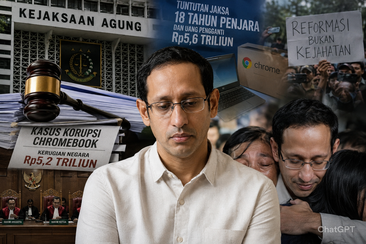 Di Antara Reformasi Pendidikan dan Tuduhan Korupsi: Pro-Kontra Vonis Nadiem Makarim